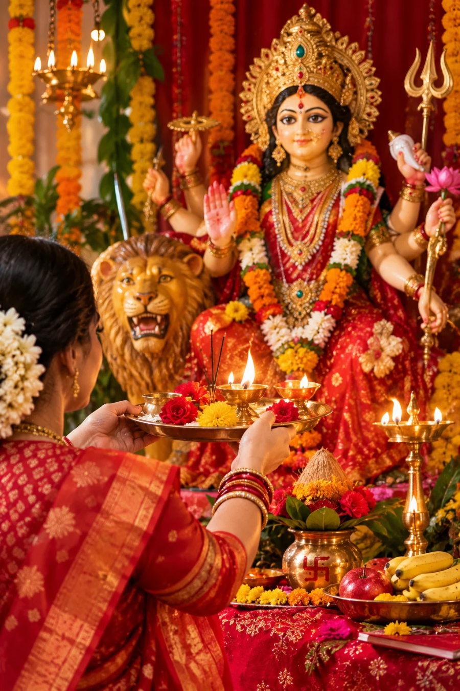 नवरात्रि अष्टमी पर भद्रा का साया, दोपहर में बनेगा सर्वार्थ सिद्धि योग; जानें मां दुर्गा की पूजा पर क्या होगा असर